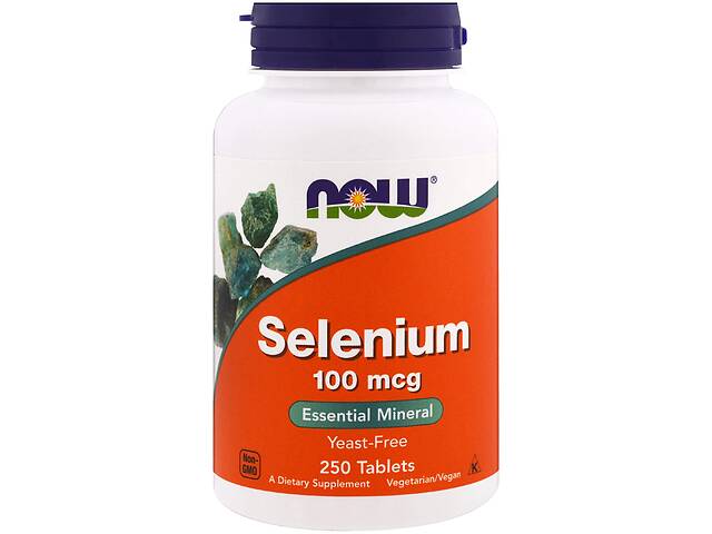 Селен (Selenium) Now Foods без дрожжей 100 мкг 250 таблеток