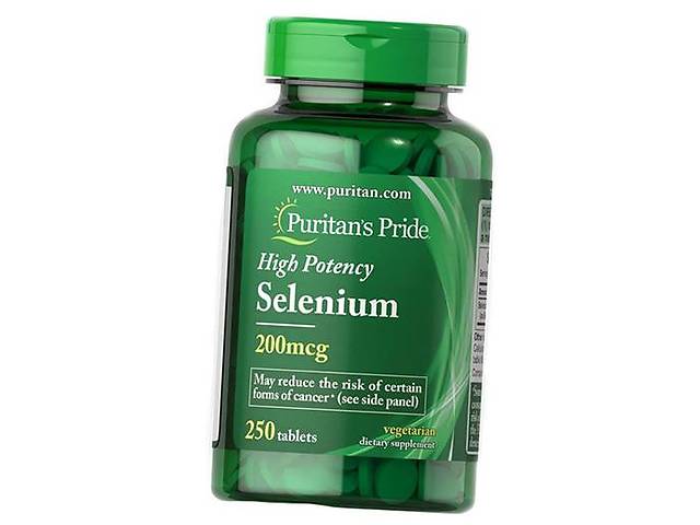 Селен высокоактивный Selenium 200 Puritan's Pride 250вегтаб (36367068)