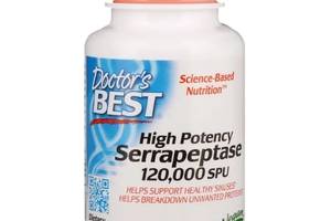 Серрапептаза Doctor's Best High Potency Serrapeptase 120,000 SPU 90 Caps DRB-00231