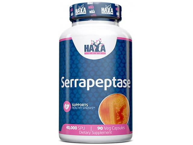 Серрапептаза Haya Labs Serrapeptase 40000 SPU 90 Veg Caps