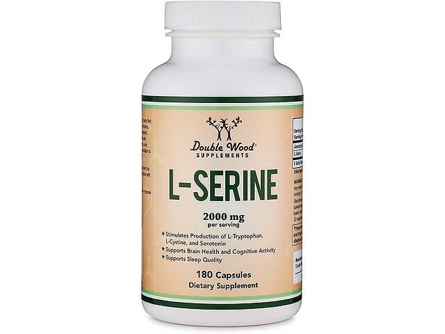 Серин Double Wood Supplements L-Serine 2000 mg (4 caps per serving) 180 Caps