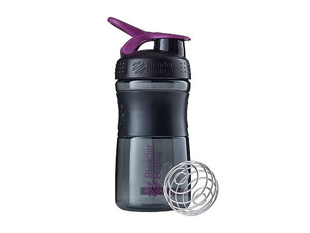 Шейкер спортивный бутылка BlenderBottle SportMixer 20oz/590ml Black/Plum Original