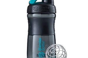 Шейкер спортивный бутылка BlenderBottle SportMixer 20oz/590ml Black/Teal Original