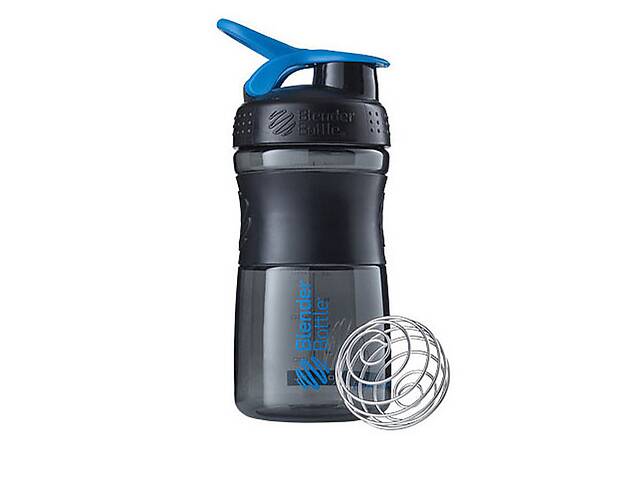 Шейкер спортивный бутылка BlenderBottle SportMixer 20oz/590ml Black/Cyan Original