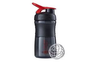 Шейкер спортивный бутылка BlenderBottle SportMixer 20oz/590ml Black/Red Original