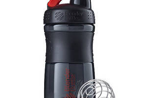 Шейкер спортивный бутылка BlenderBottle SportMixer 20oz/590ml Black/Red Original