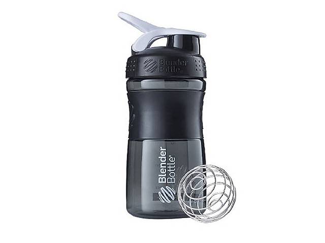 Шейкер спортивный бутылка BlenderBottle SportMixer 20oz/590ml Black/White Original