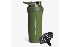 Шейкер спортивный SmartShake металлический Reforce Stainless Steel 30oz/900ml Army Green