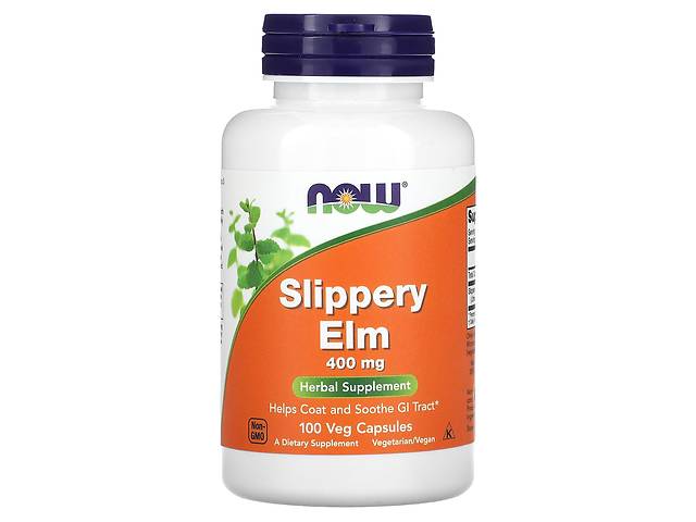 Скользкий вяз (Slippery Elm) Now Foods 400 мг 100 вегетарианских капсул