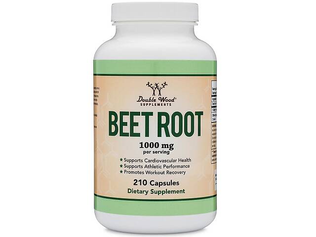 Смесь экстрактов Double Wood Supplements Beet Root 1000 mg (2 caps per serving) 210 Caps