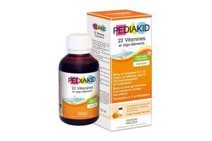 Смесь экстрактов Pediakid 22 Vitamins and minerals 250 ml /50 servings/ Orange Apricot