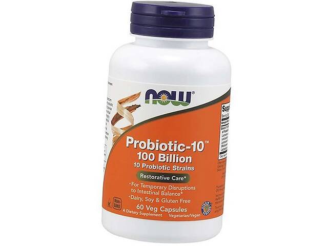 Смесь Пробиотиков Probiotic-10 100 Billion Now Foods 60вегкапс (69128012)