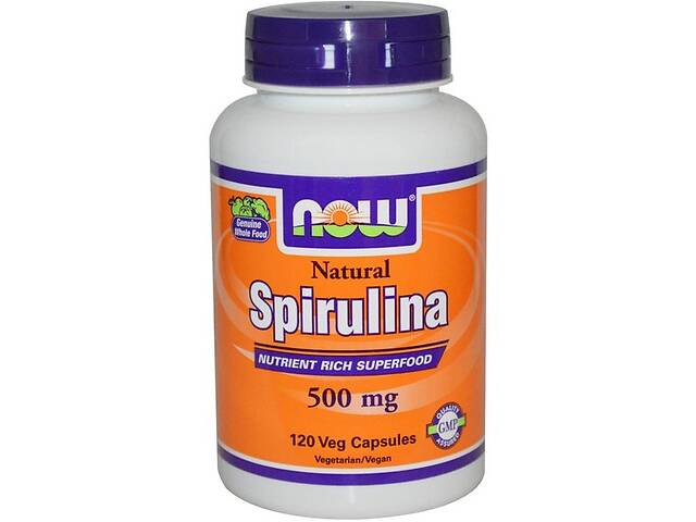 Спирулина NOW Foods Spirulina 500 mg 120 Veg Caps