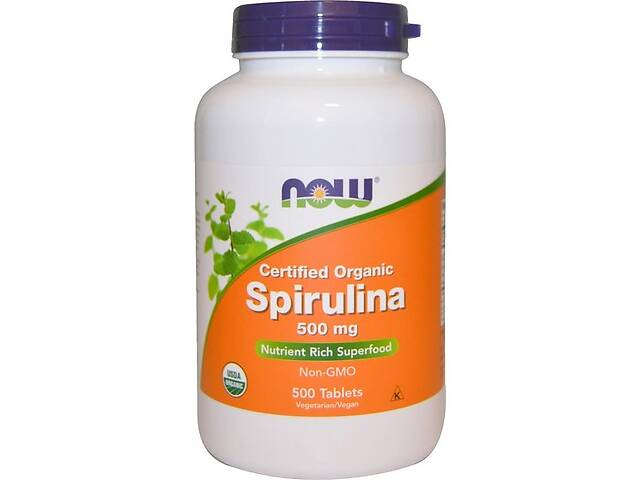 Спирулина NOW Foods Spirulina 500 mg 500 Tabs
