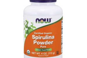 Спирулина NOW Foods Spirulina Powder Organic 113 g /34 servings/ Pure