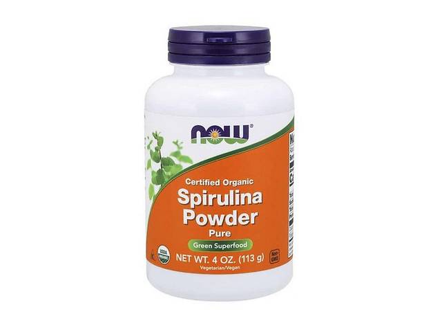 Спирулина NOW Foods Spirulina Powder Organic 113 g /34 servings/ Pure