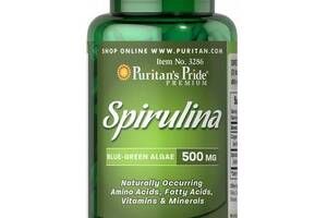 Спирулина Puritan's Pride Spirulina 500 mg 100 Tabs