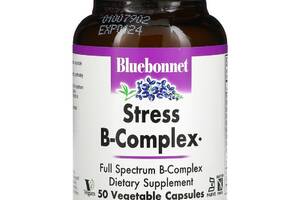 Стресс В-Комплекс Stress B-Complex Bluebonnet Nutrition 50 вегетарианских капсул