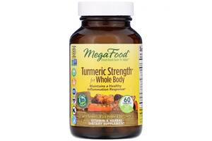 Сила куркумы для всего организма, Turmeric Strength for Whole Body, MegaFood, 60 таблеток