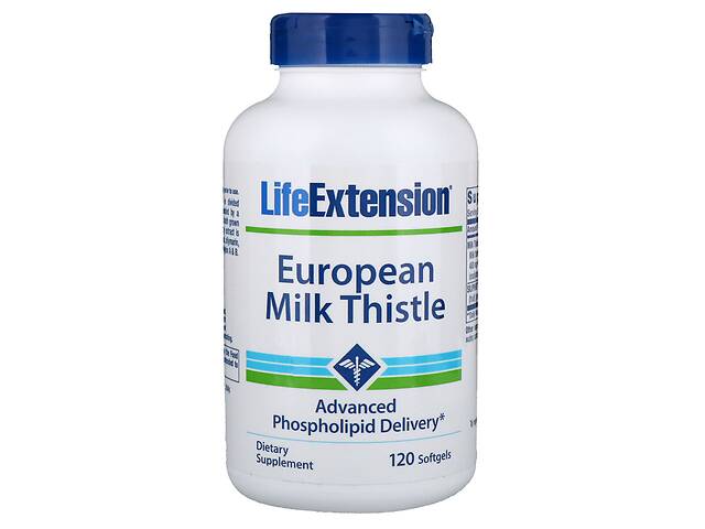 Силимарин (Расторопша) European Milk Thistle Life Extension 120 желатиновых капсул
