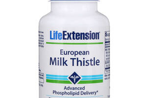 Силимарин (Расторопша) European Milk Thistle Life Extension 60 желатиновых капсул