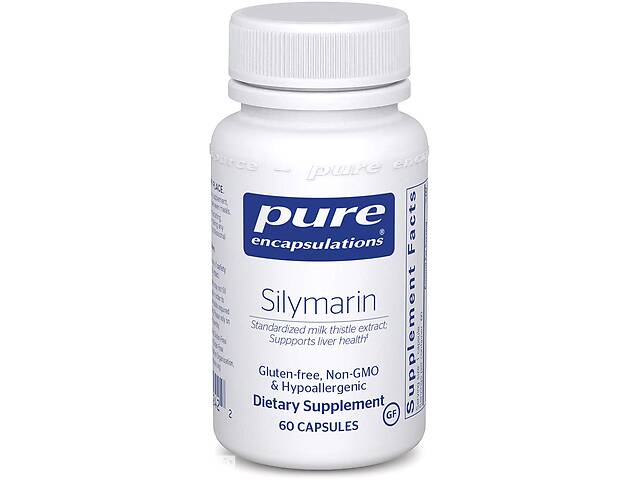 Силимарин Silymarin Pure Encapsulations для поддержки печени и антиоксидантной активности 60 капсул