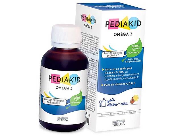 Сироп для детей с Омега 3 Omega 3 Pediakid 125мл Кола-лимон (67505002)