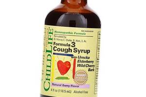 Сироп від кашлю для дітей, Formula 3 Cough Syrup, ChildLife 118мл Ягода (71514003)