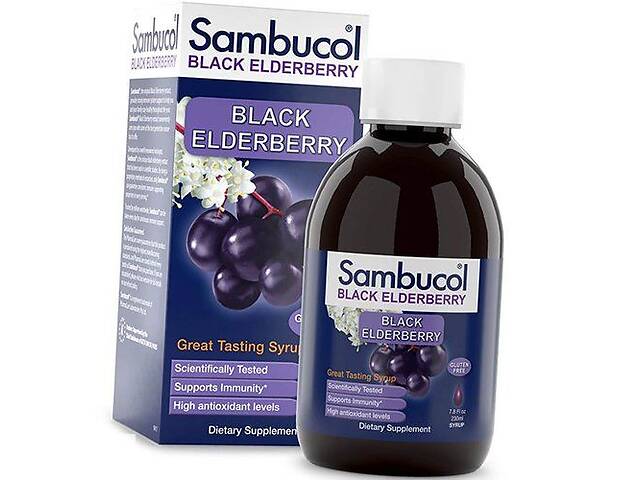 Сироп из Черной Бузины Black Elderberry Original Syrup Sambucol 230мл (71513005)
