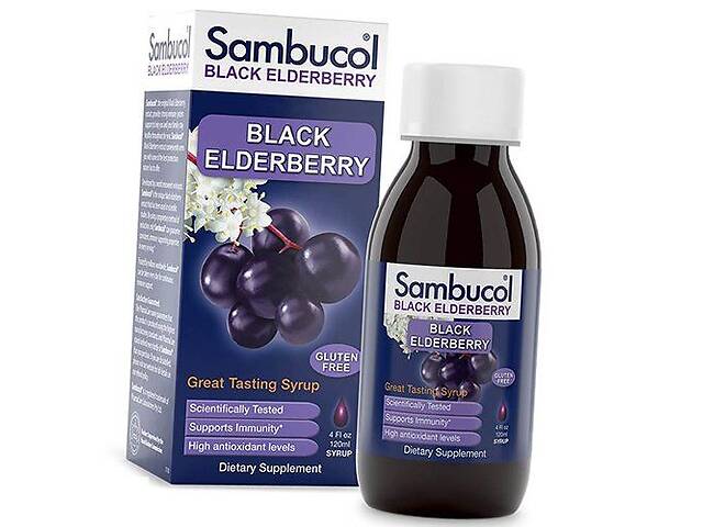 Сироп из Черной Бузины Black Elderberry Original Syrup Sambucol 120мл (71513005)