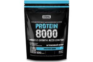 Сывороточный протеин 80% 500 г карамельное молоко Extremal Protein 8000 Whey для похудения