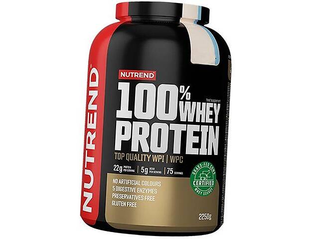 Сывороточный Протеин быстрого приготовления 100% Whey Protein Nutrend 2250г Белый шоколад с кокосом (29119010)