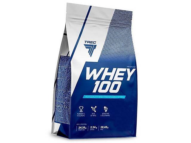 Сывороточный протеин для роста мышц 100% Whey Trec Nutrition 900г Клубника (29101005)