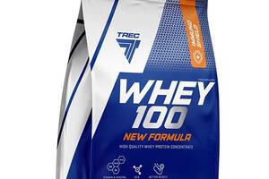 Сывороточный протеин для роста мышц Whey 100 New Formula Trec Nutrition 700г Двойной шоколад (29101016)