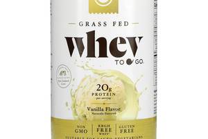 Сывороточный протеин Grass Fed Whey To Go Solgar порошок вкус ванили 338 г