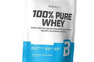 Сироватковий Протеїн, з додаванням амінокислот, 100% Pure Whey, BioTech (USA) 454г Карамель-капучіно (29084015)