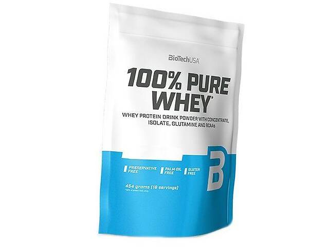 Сывороточный Протеин с добавлением аминокислот 100% Pure Whey BioTech (USA) 454г Черный бисквит (29084015)