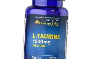 Таурин L-Taurine 1000 Puritan's Pride 50каплет (27367015)