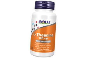 Теанин для расслабления L-Theanine 100 Now Foods 90вегкапс (27128025)