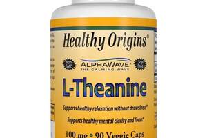 Теанин Healthy Origins L-Theanine 100 mg 90 Veg Caps