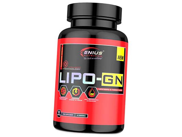 Термогенный и Липотропный сжигатель жира Lipo-GN Genius Nutrition 90капс (02562002)