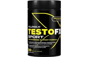 Тестостероновый бустер AllMax Nutrition TestoFX Sport, Testosterone Support Formula 80 Caps