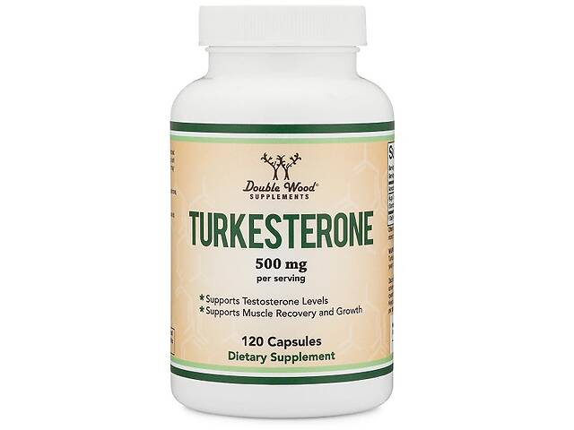Тестостероновый комплекс Double Wood Ajuga Turkestanica Extract 500 mg Standardized to 10% Turkesterones 120 Caps