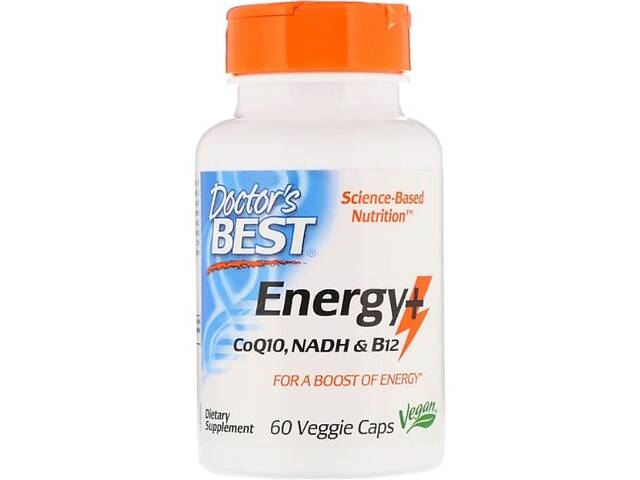 Тонизирующее средство Doctor's Best Energy+ CoQ10, NADH & B12 60 Veg Caps DRB-00504