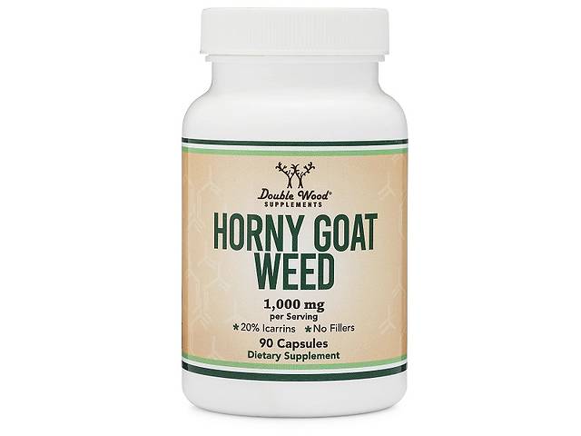 Тонизирующее средство Double Wood Supplements Horny Goat Weed 1000 mg 90 Caps