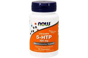 Триптофан NOW Foods 5-HTP 100 mg 90 Chewables Natural Citrus Flavor