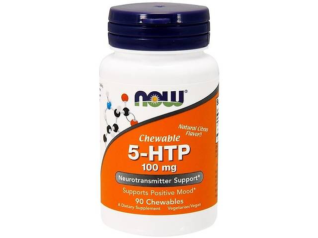 Триптофан NOW Foods 5-HTP 100 mg 90 Chewables Natural Citrus Flavor