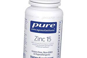 Цинк Піколінат, Zinc 15, Pure Encapsulations 60капс (36361065)