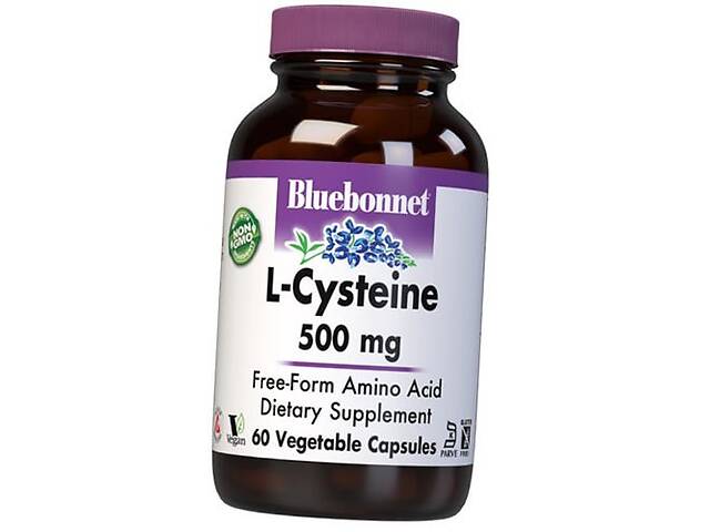 Цистеин для волос кожи и ногтей L-Cystein 500 Bluebonnet Nutrition 60вегкапс (27393006)