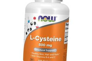 Цистеїн для волосся шкіри та нігтів L-Cysteine 500 Now Foods 100таб (27128009)